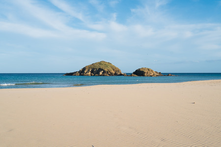 Su Giudeu beach in Chia, Sardinia, Italyの写真素材