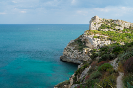 Promontory of Sella del Diavolo in Cagliari, Sardinia, Italyの写真素材
