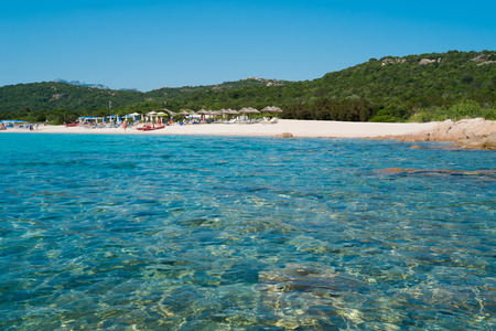 Liscia Ruja beach on Emerald coast in North of Sardinia, Italyの写真素材