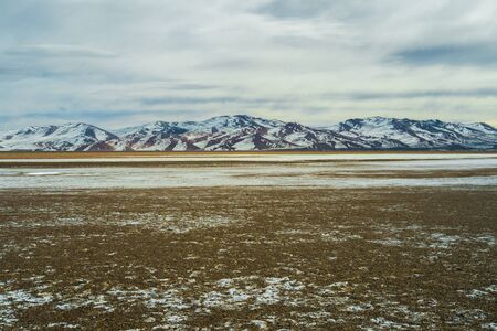 Salar de Maricunga in Parque Nacional Nevado Tres Cruces, Chileの写真素材