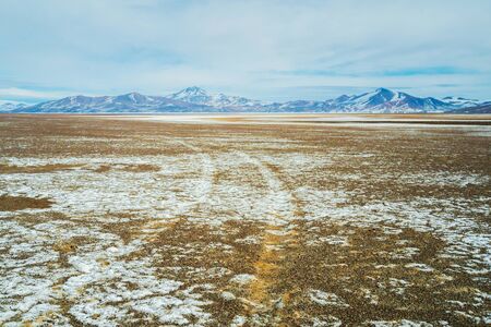 Salar de Maricunga in Parque Nacional Nevado Tres Cruces, Chileの写真素材
