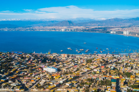 Panorama of La Serena and Coquimbo, Chileの写真素材