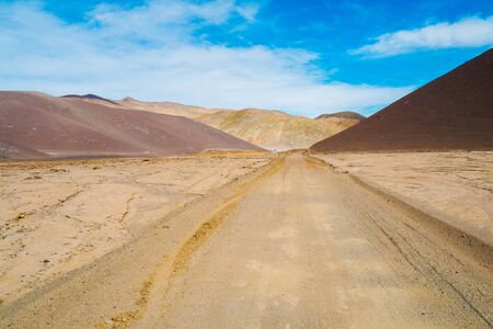 Road to Paso San Francisco, Copiapo, Chileの写真素材