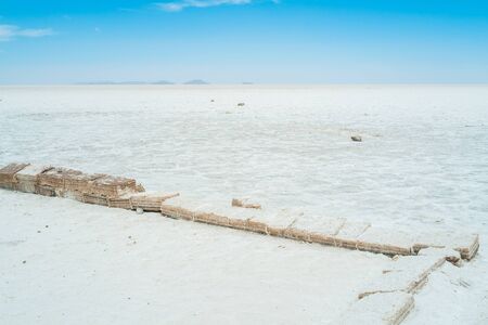 Salar the Uyuni salty lake, Boliviaの写真素材