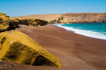 Colorada beach in Paracas National Reserve, Peruの写真素材