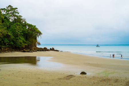 Beach of Mompiche at sunset, Ecuadorの写真素材