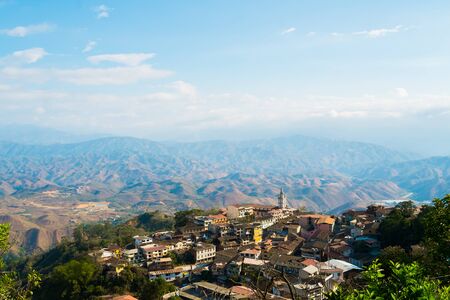 View of town of Zaruma old gold mining, Ecuadorの写真素材