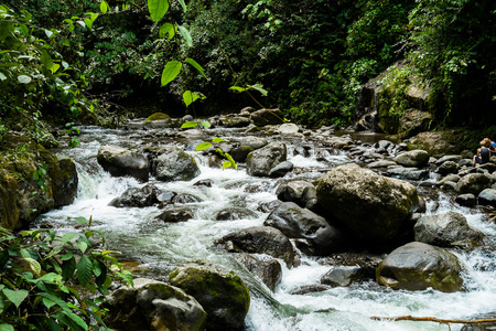 River in Mindo, Ecuadorの写真素材