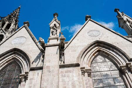 Architecture detail of the Basilica church in Quito, Ecuadorの写真素材