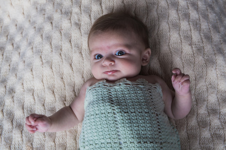 Baby girl three months oldの写真素材