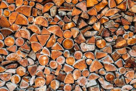 Stack of logsの写真素材