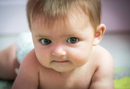 Baby girl six months oldの写真素材