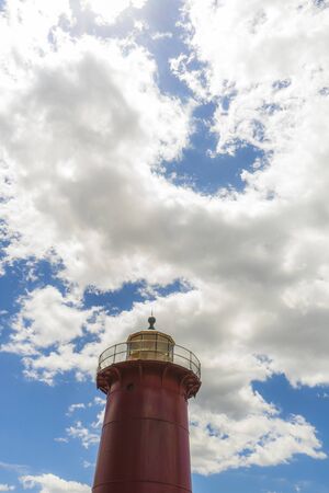 A red lighthouseの写真素材