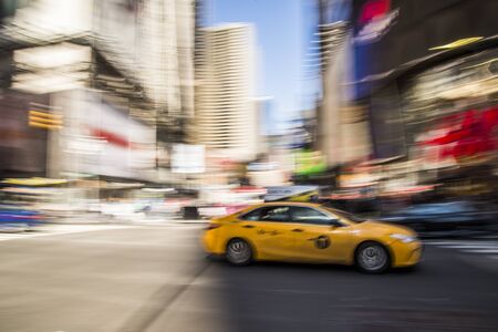 Panning taxiの写真素材
