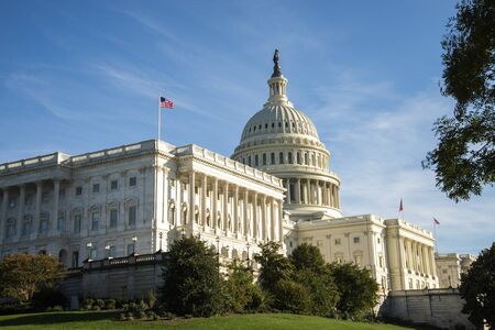 A view of the Capitol buildingの写真素材