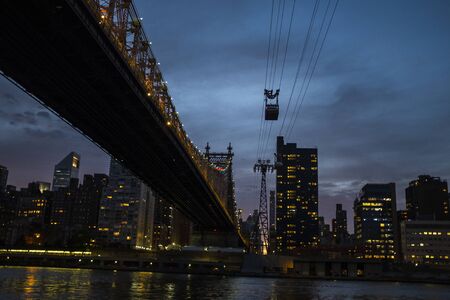 Tram approaching to the cityの写真素材