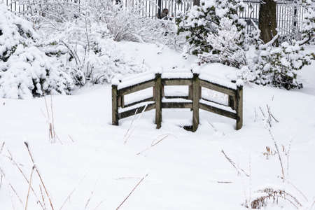 Snow in the cityの写真素材