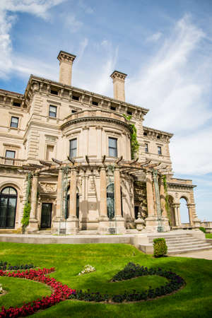 A view of the entrance to the University of Cambridge in England.の写真素材
