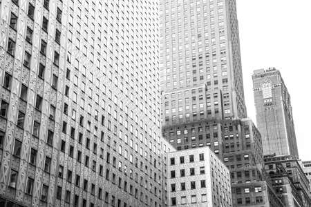 Buildings in the city in black and whiteの写真素材