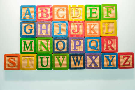 A view of alphabet blocks