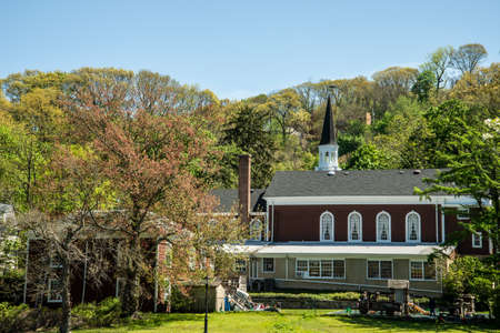 A view of the Church of Our Lady of Mount Carmel on a sunny day.の写真素材