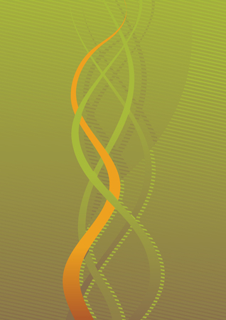Vector abstract green and orange wallpaperのイラスト素材