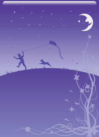 Vector illustration - Dream of an old manのイラスト素材