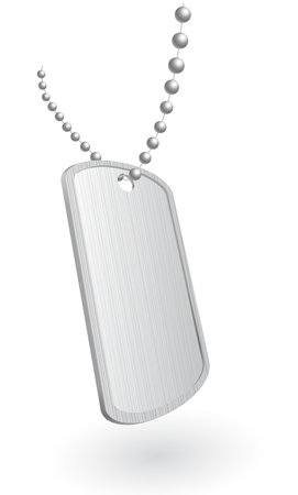 Vector illustration of a military aluminum plateのイラスト素材