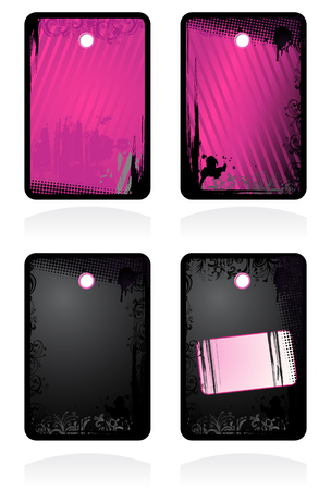 Set of vector grunge labels with copy-spaceのイラスト素材