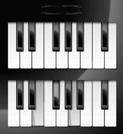 Vector illustration of realistic piano keys のイラスト素材