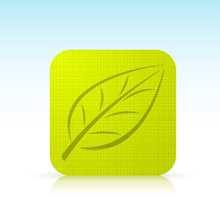 Vector green leaf icon, eco concept のイラスト素材