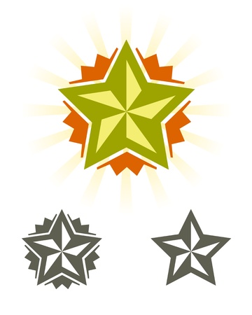 Set of stars, design elements のイラスト素材
