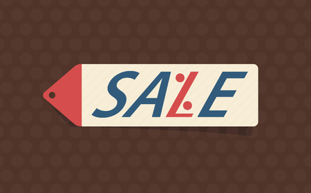 illustration of Sale label in vintage colorsのイラスト素材