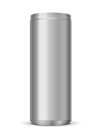 Vector illustration of energy drink can, isolated on white backgroundのイラスト素材