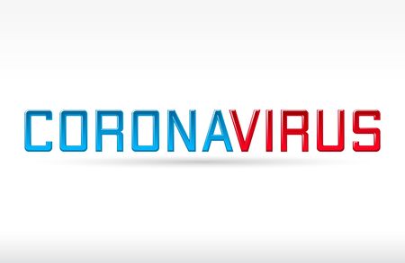 Vector illustration of coronavirus text Covid-19 virus diseaseのイラスト素材