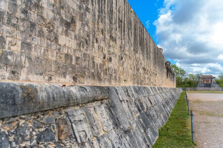 Ruins of the ancient Mayan civilization in Chichen Itza.の写真素材