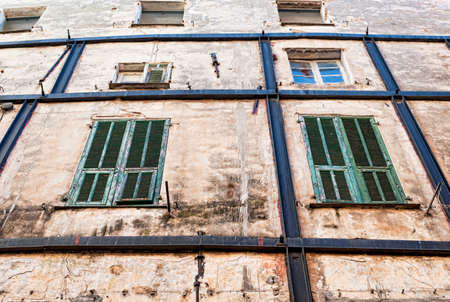 Old and Ruined home facadeの写真素材