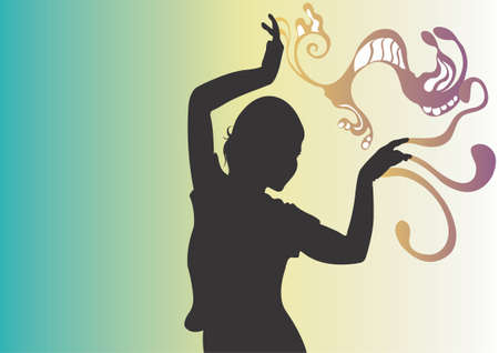 A woman dancingの写真素材