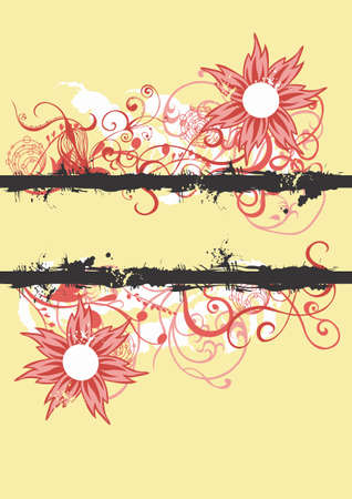 Illustration of a floral backgroundのイラスト素材