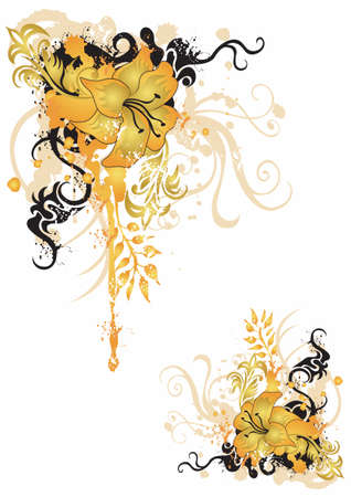 Illustration of a floral backgroundのイラスト素材