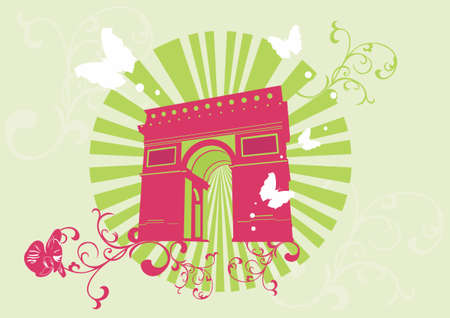 Illustration of the Triumphal Arch のイラスト素材