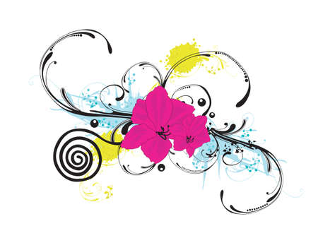 Illustration of a floral backgroundのイラスト素材