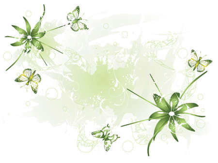 Illustration of a floral backgroundのイラスト素材