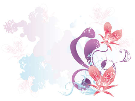 Illustration of a floral backgroundのイラスト素材