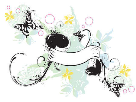 Illustration of a retro bannerのイラスト素材