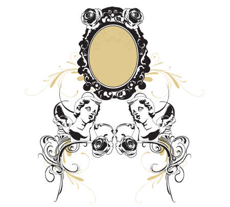 Illustration of a retro background のイラスト素材