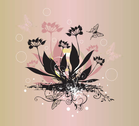 Illustration of a floral backgroundのイラスト素材