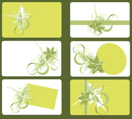 Set of business cards with grungy patternsのイラスト素材