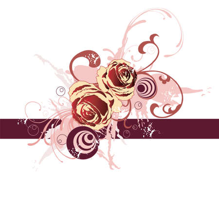 Illustration of a floral backgroundのイラスト素材