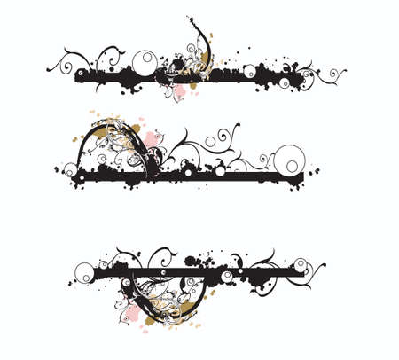 Set of grungy design elementsのイラスト素材